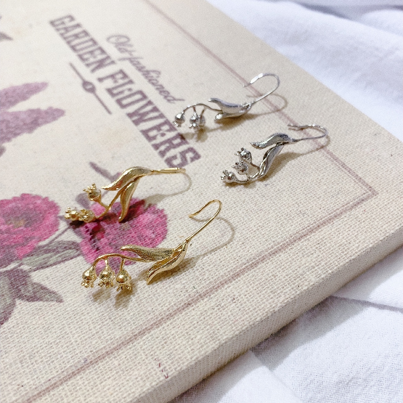 [日本制]金屬鈴蘭耳環(防敏感)