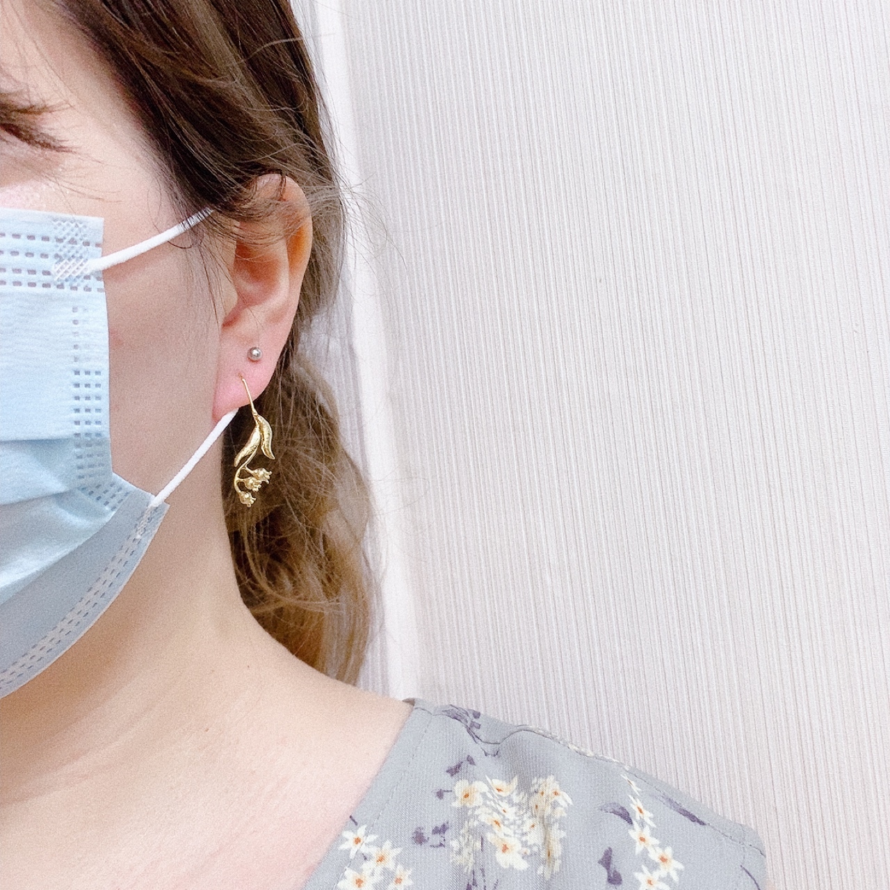 [日本制]金屬鈴蘭耳環(防敏感)