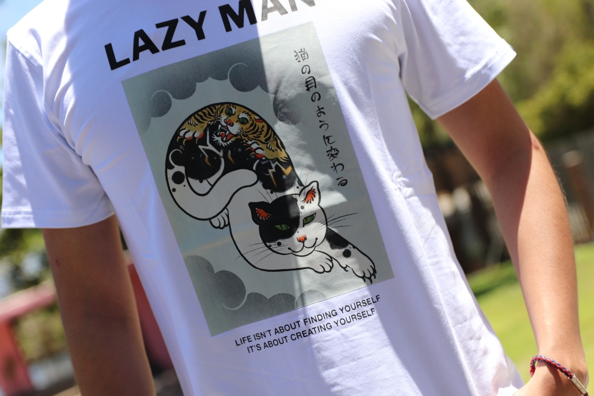 Lazy Man 第八代浮世繪貓咪刺青圖T恤
