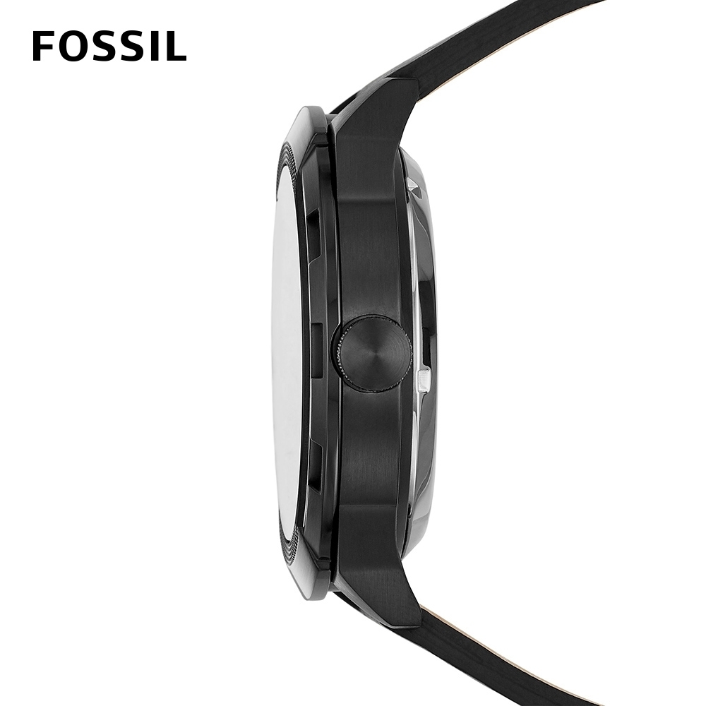 萬年鐘錶 - Fossil  經典皮革男錶  ME1172   錶徑44MM