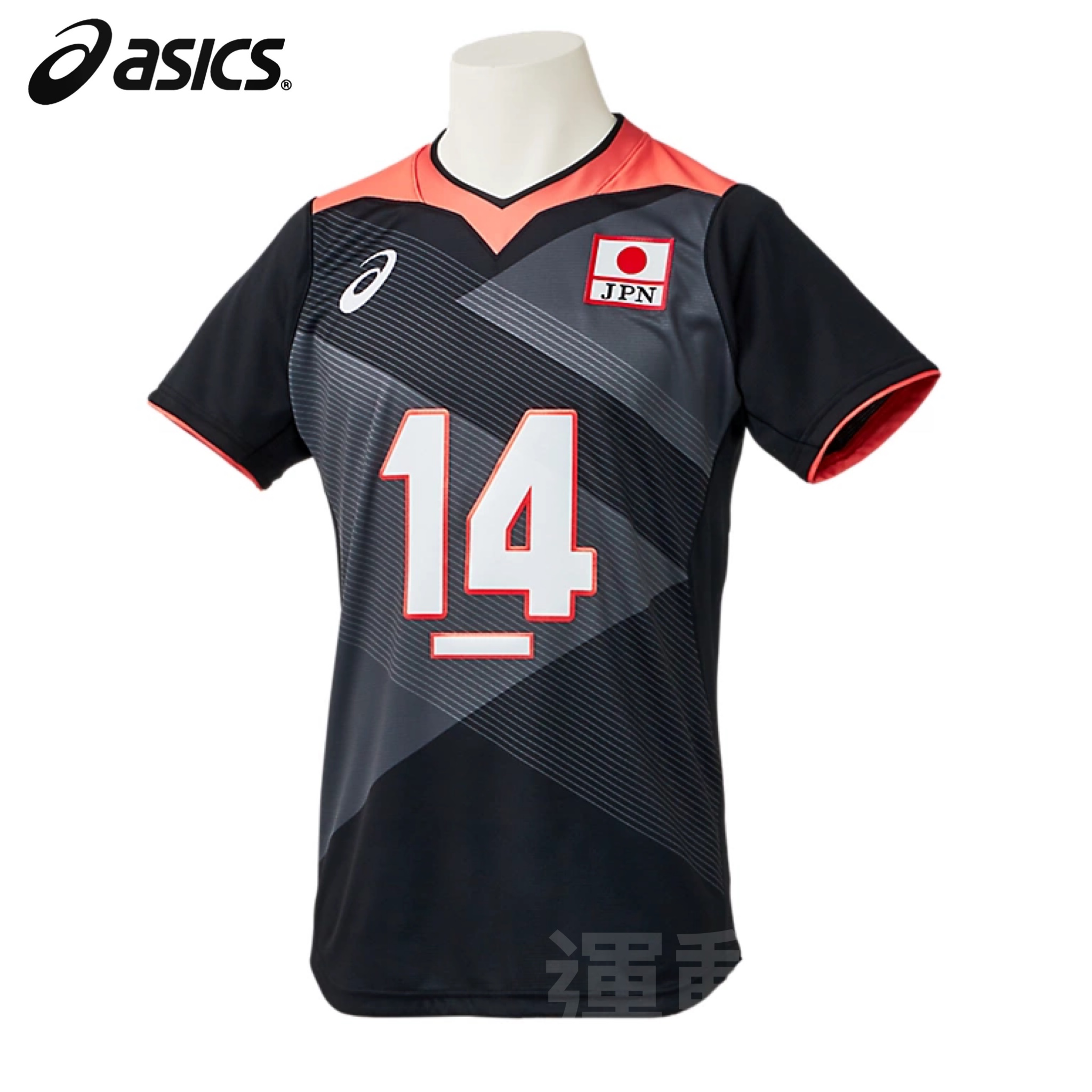 【💥日本直送】Asics 日本排球代表 男女士 短袖 正品 Tshirt S L可選 黑色 14號
