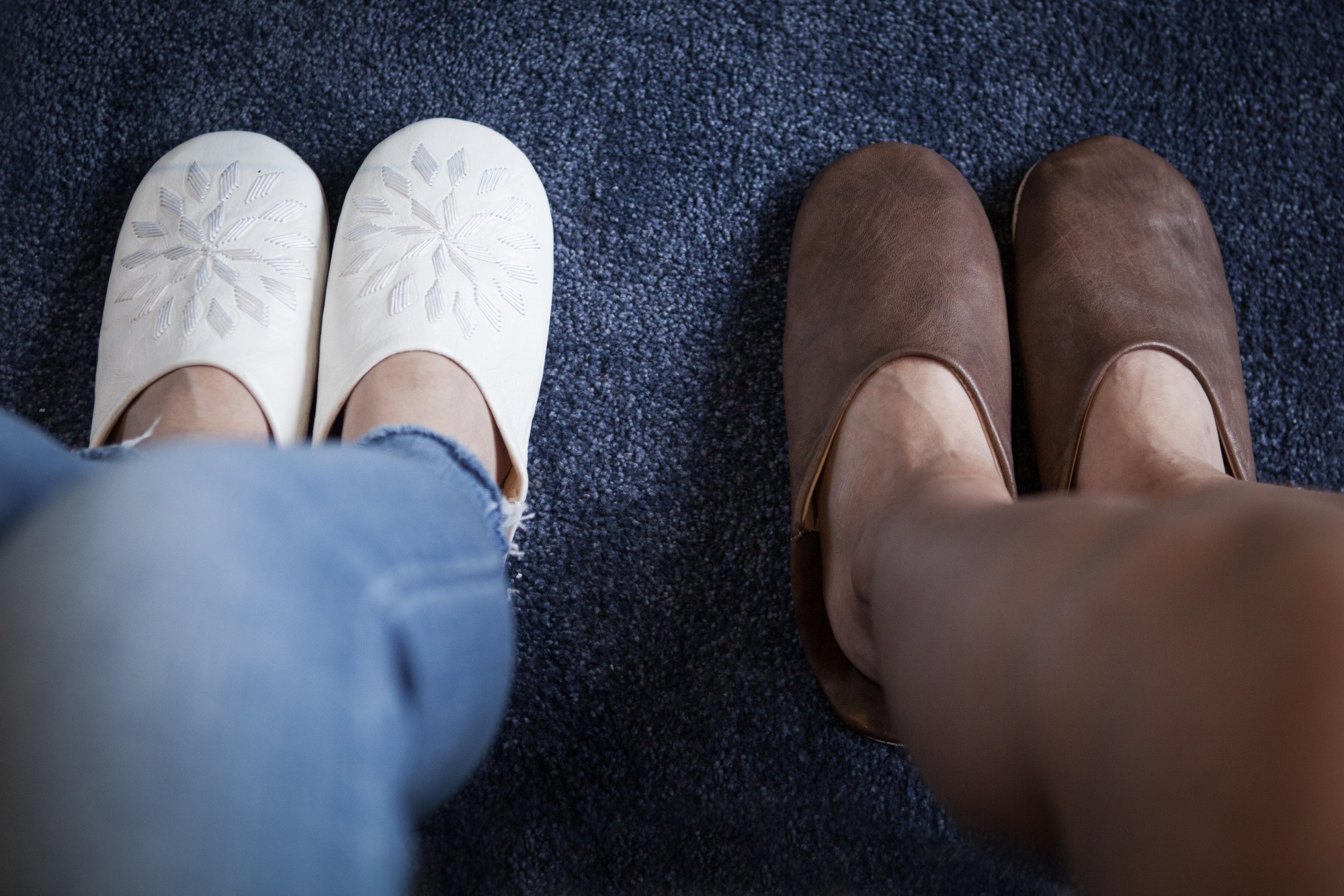 柏柏手工鞋 ｜繽紛小花 - 圓｜摩洛哥