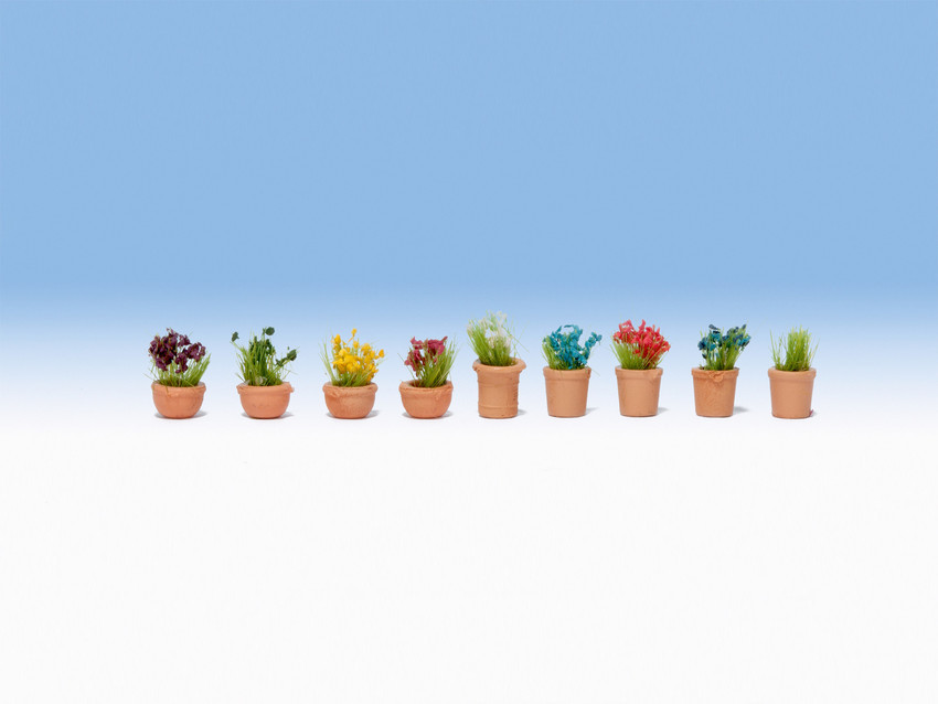 Noch 14084 N scale Flowers in Pots