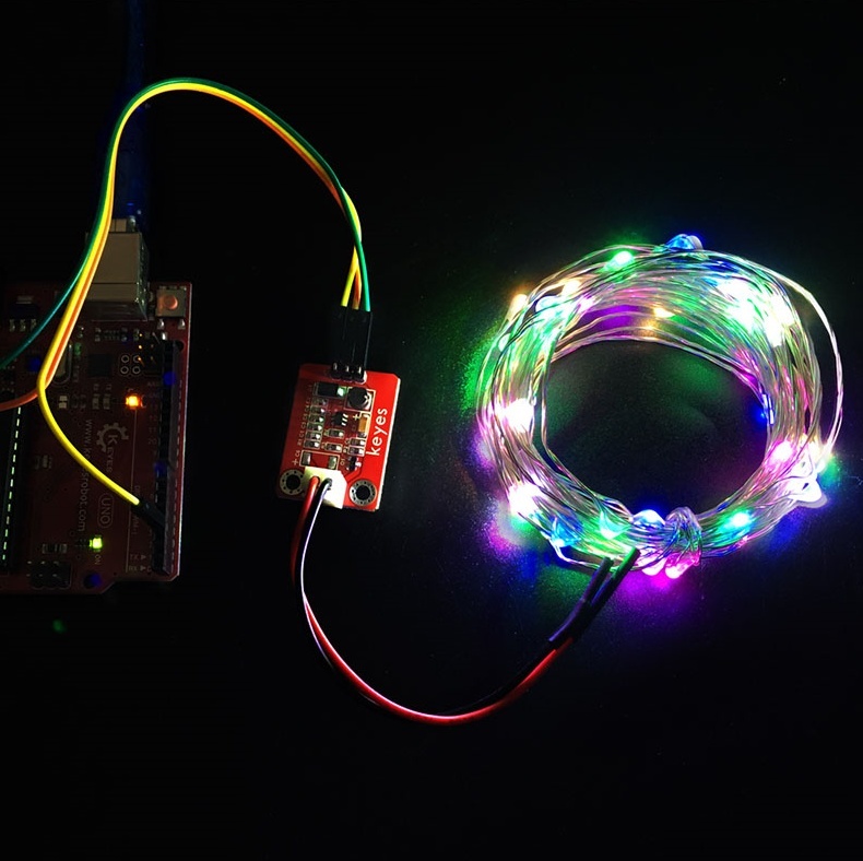 五色燈帶學習套件組合含驅動模組(相容於Arduino)