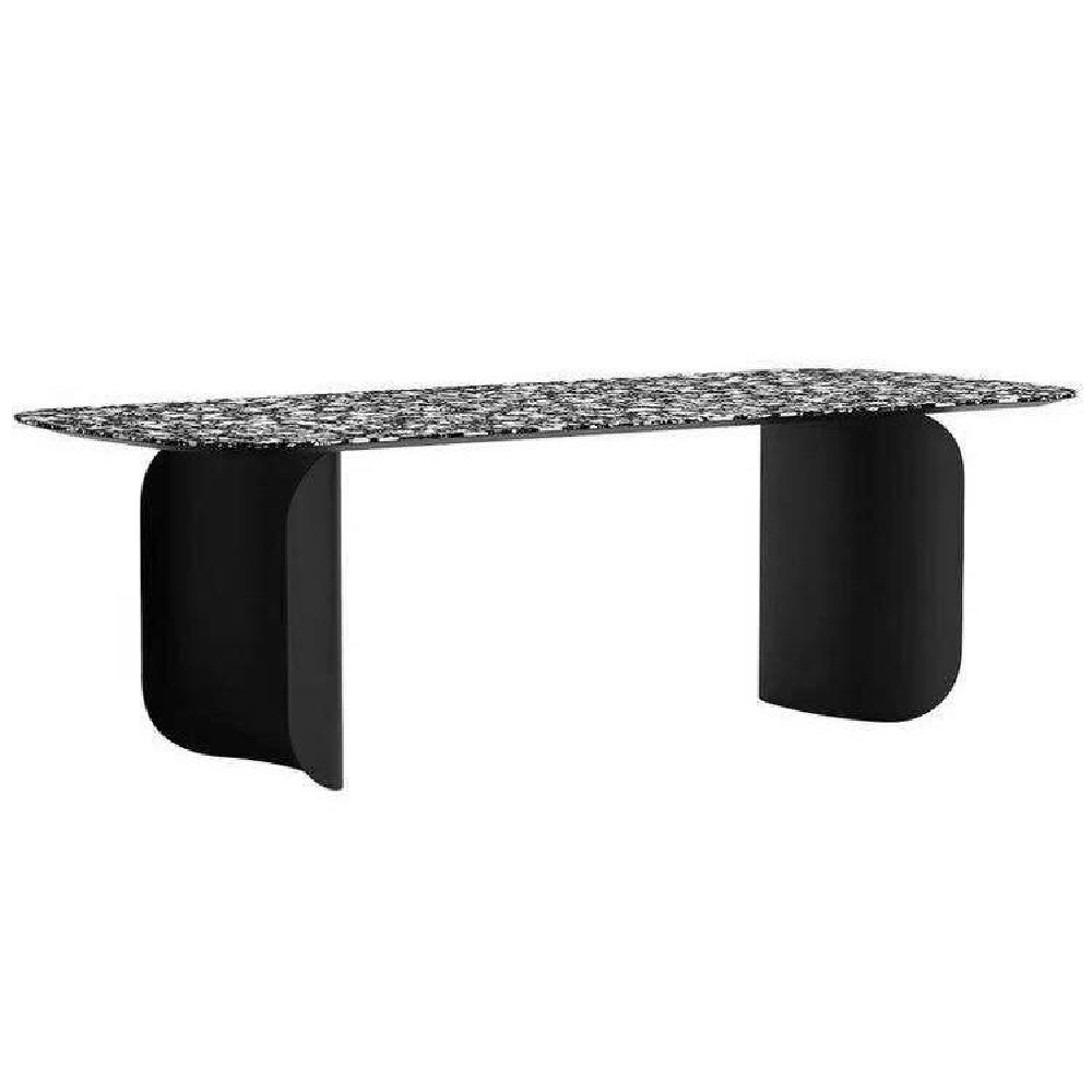 510不銹鋼西餐桌腳︱黑亞光︱黃古銅︱桌面可客訂選搭