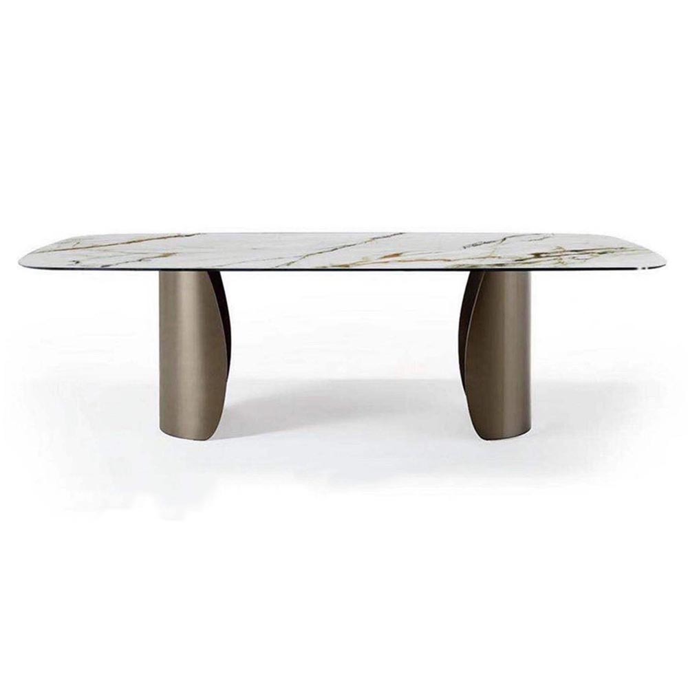 510不銹鋼西餐桌腳︱黑亞光︱黃古銅︱桌面可客訂選搭