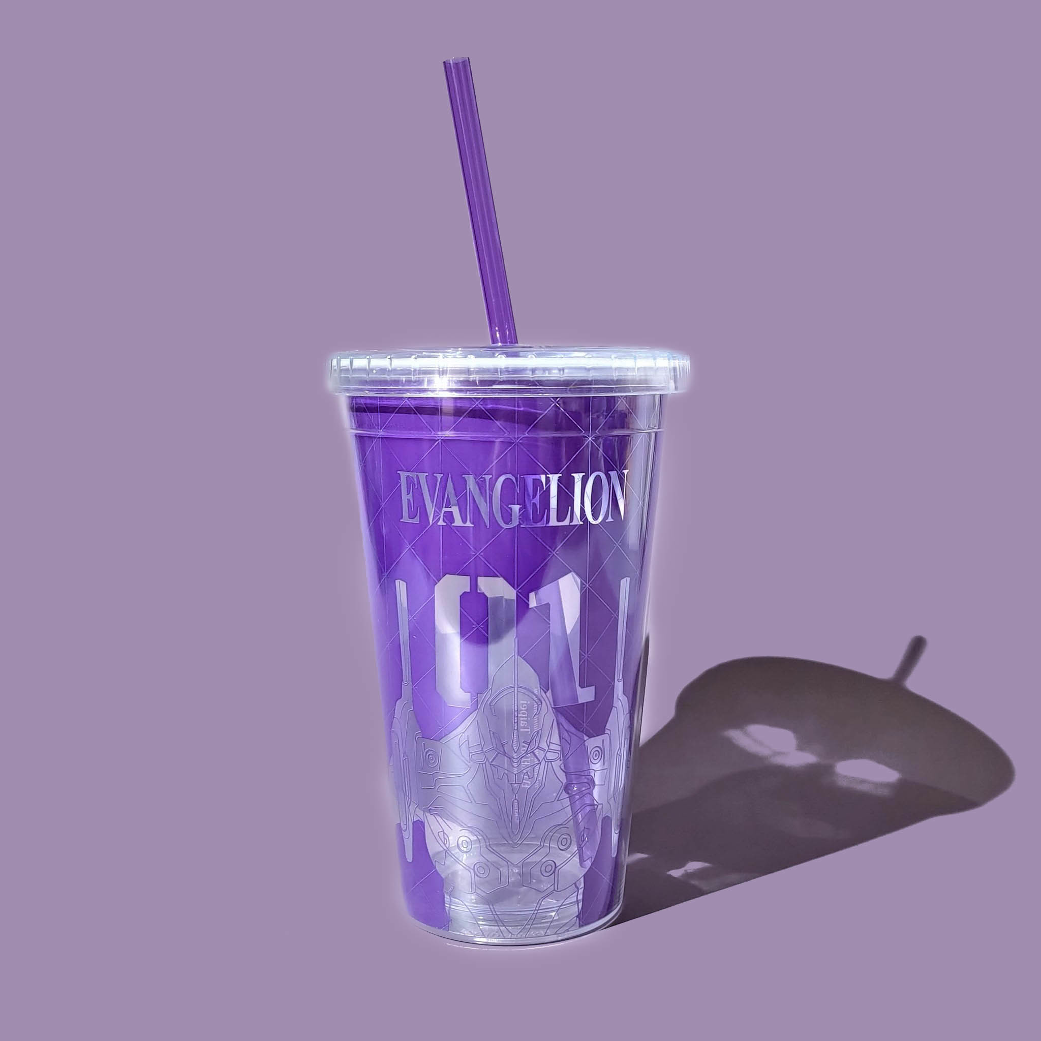 新世紀福音戰士-冷飲吸管杯450ml-初號機