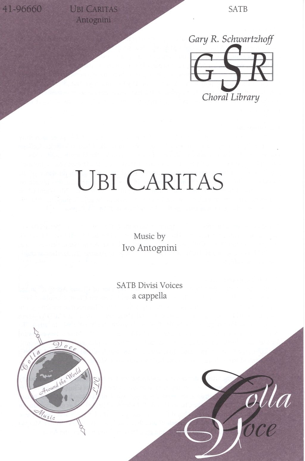 【混聲四部】《Ubi Caritas》