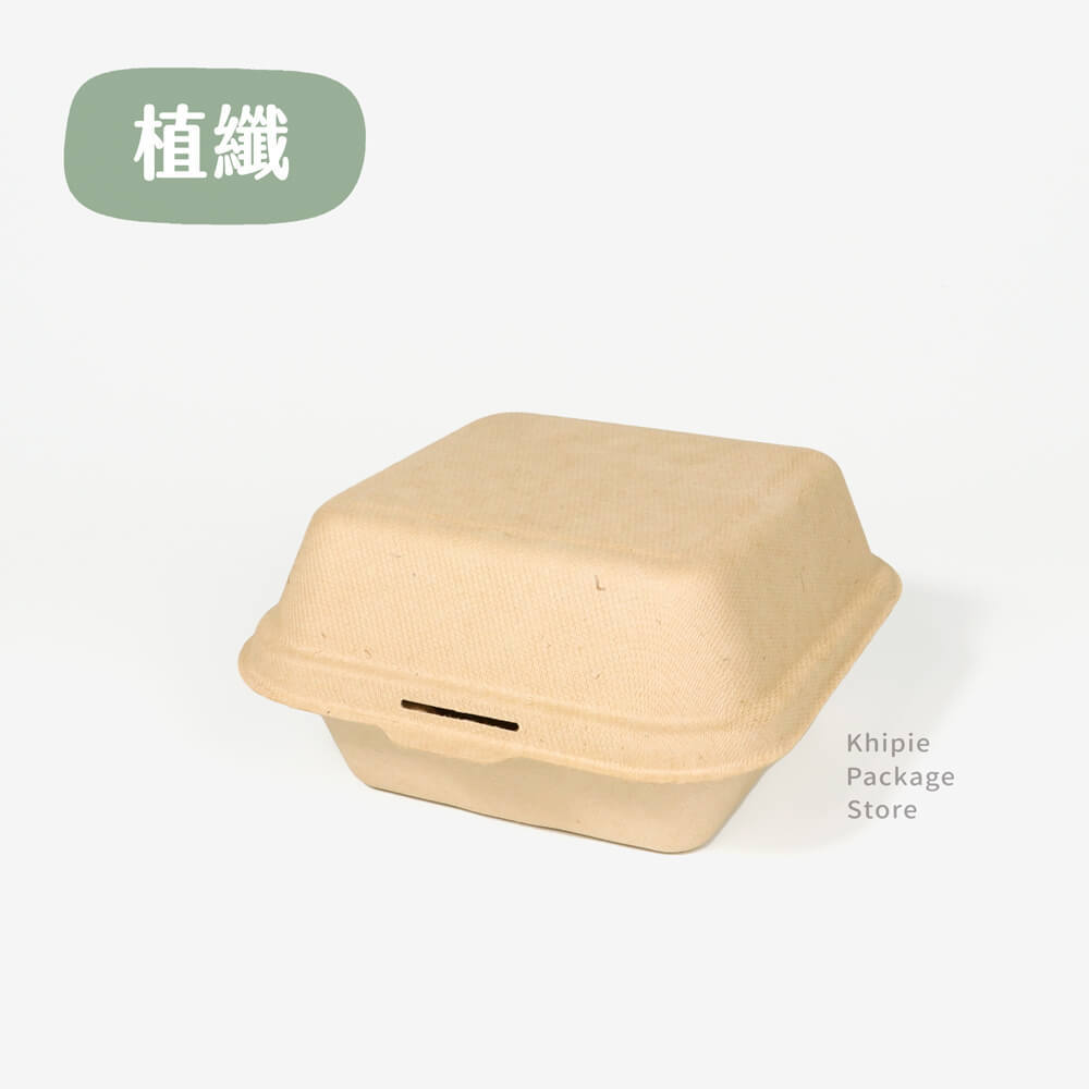 植纖連蓋餐盒｜正方盒型｜6吋