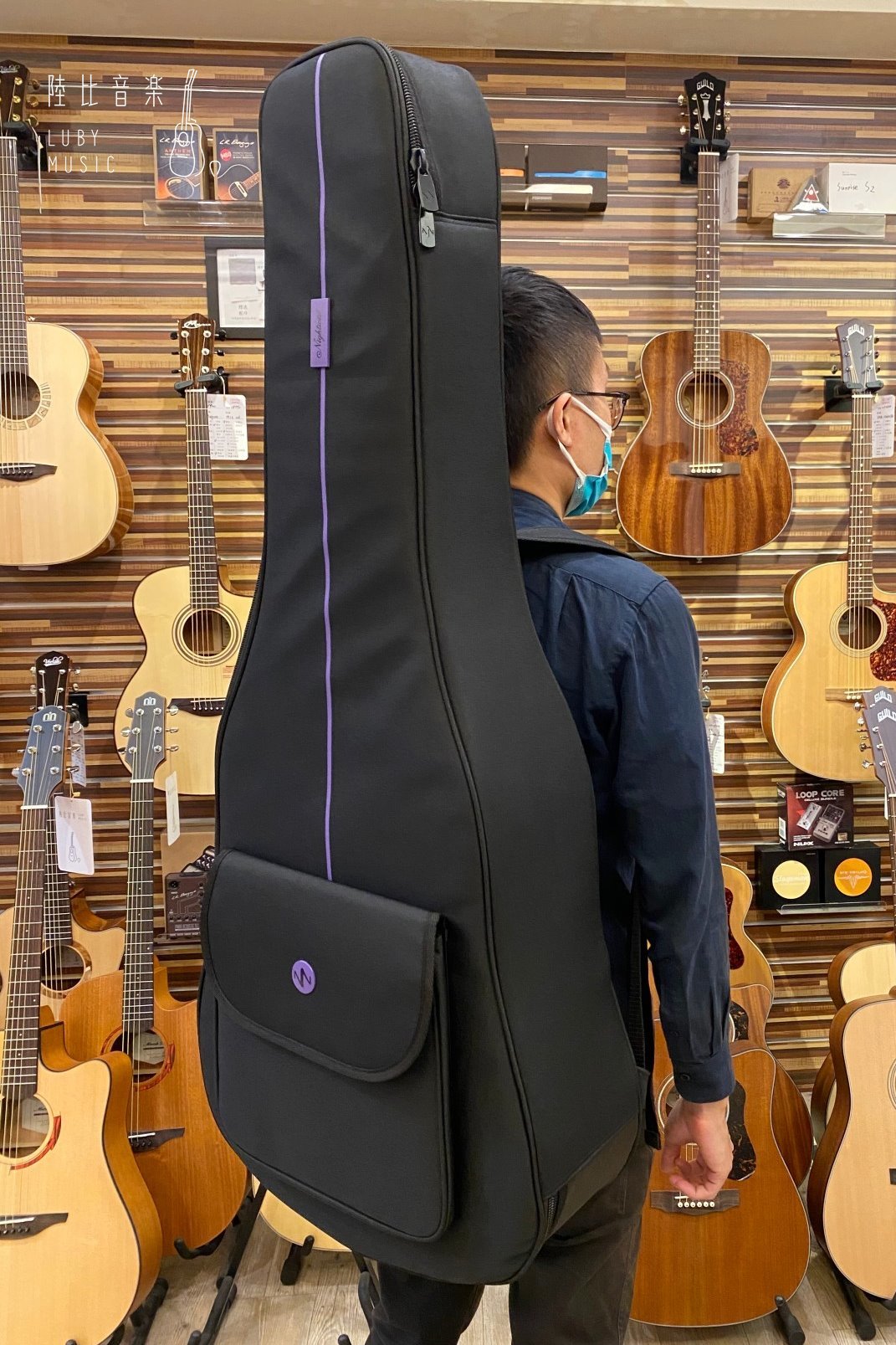 高級木吉他琴袋 可裝39-41吋吉他 厚度30mm 有內枕保護 雙肩背 防潑水 吉他袋 Nightwish miniwish 第 4 張圖片｜三峽吉他 / Bass