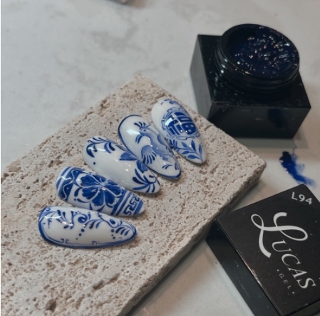 LUCAS#L94極細拉線藍青花瓷神器