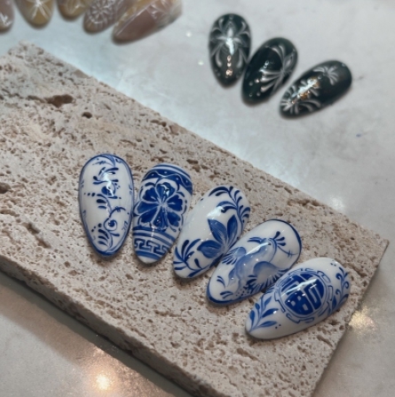 LUCAS#L94極細拉線藍青花瓷神器