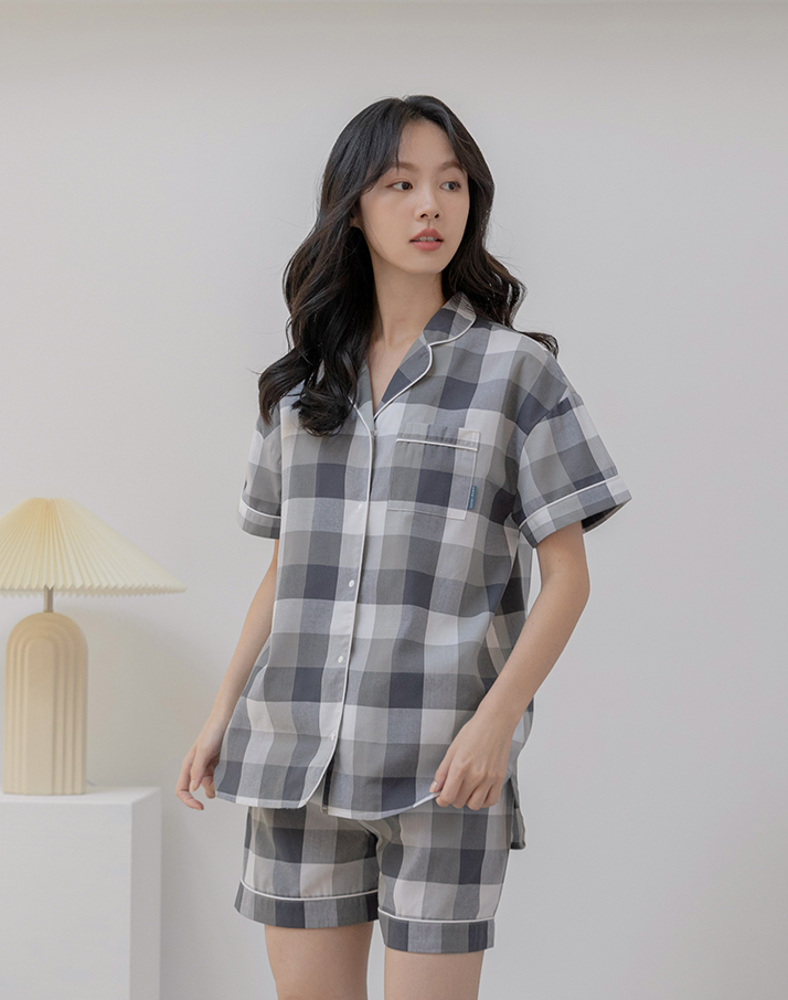 格紋居家套裝 (女)
