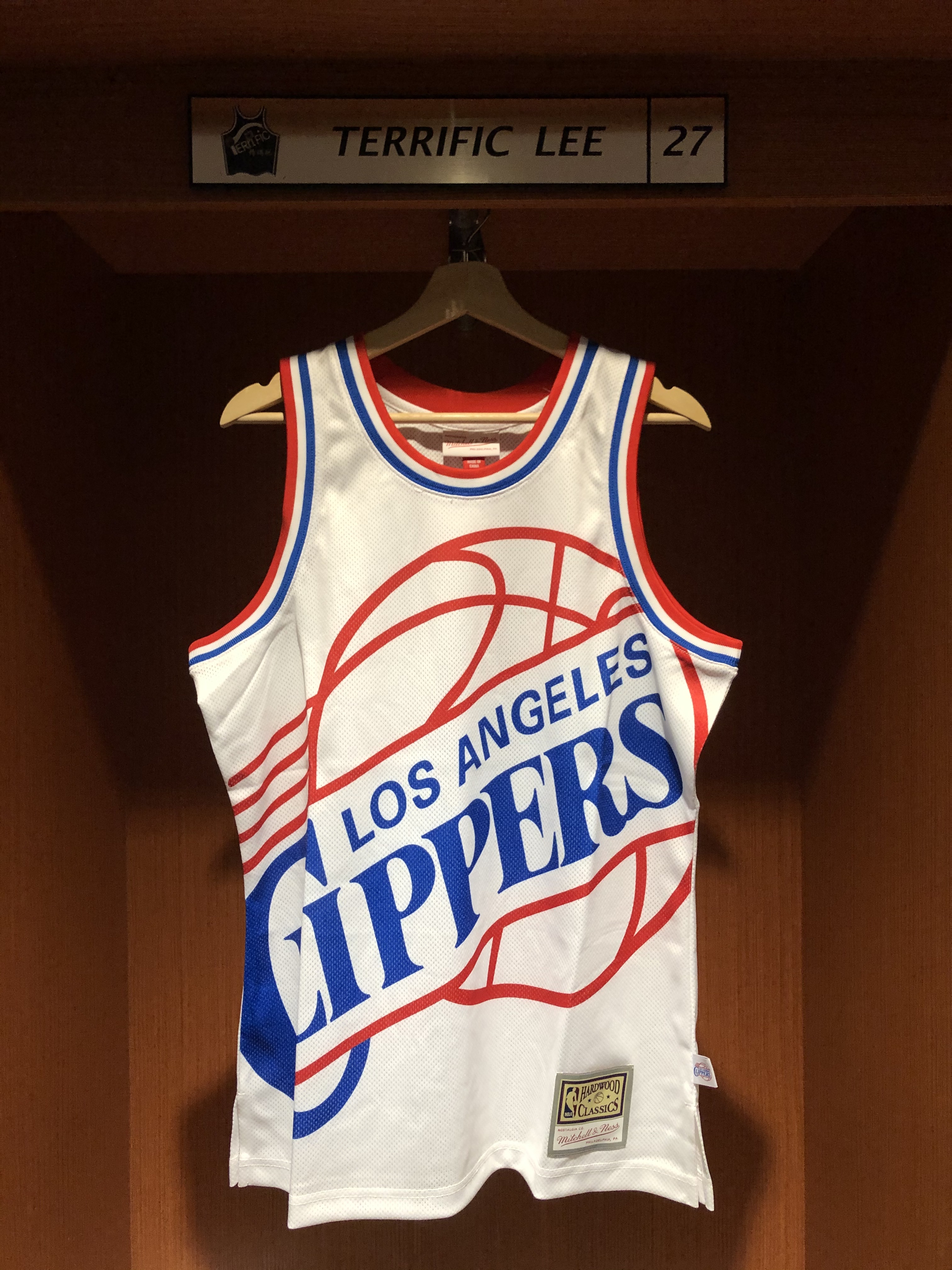 NBA球衣 洛杉磯快艇白 M&N Big Face 2.0 Jersey 染印 球衣 全新