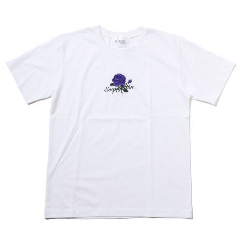 【FLOWER by RADIO EVA 028】EVA-01 Flower Embroidery T-Shirt/WHITE/S/M（T-Shirt））