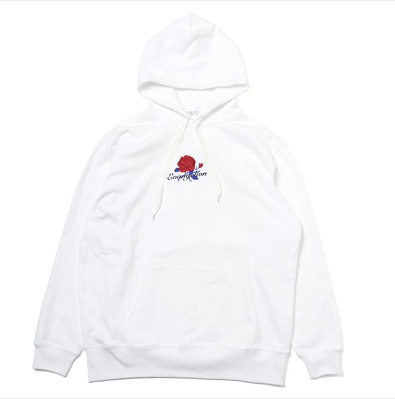 【FLOWER by RADIO EVA 029】EVA-01 Flower Embroidery Parka/WHITE（初号機覚醒ローズ）（T-Shirt）