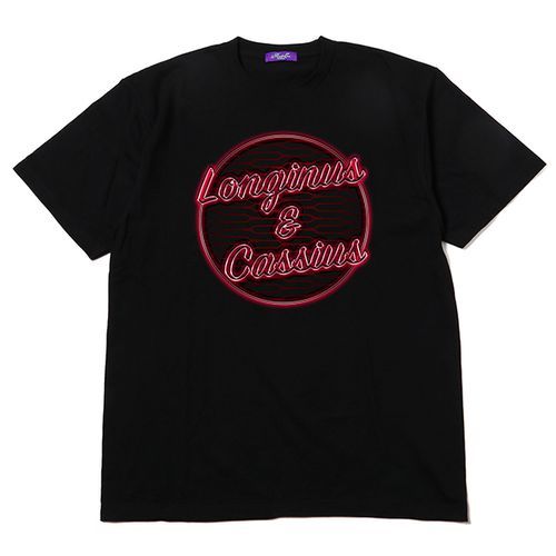 RADIO EVA 733 Longinus & Cassius Neon Sign T-Shirt/BLACK×RED/XL（T-Shirt）