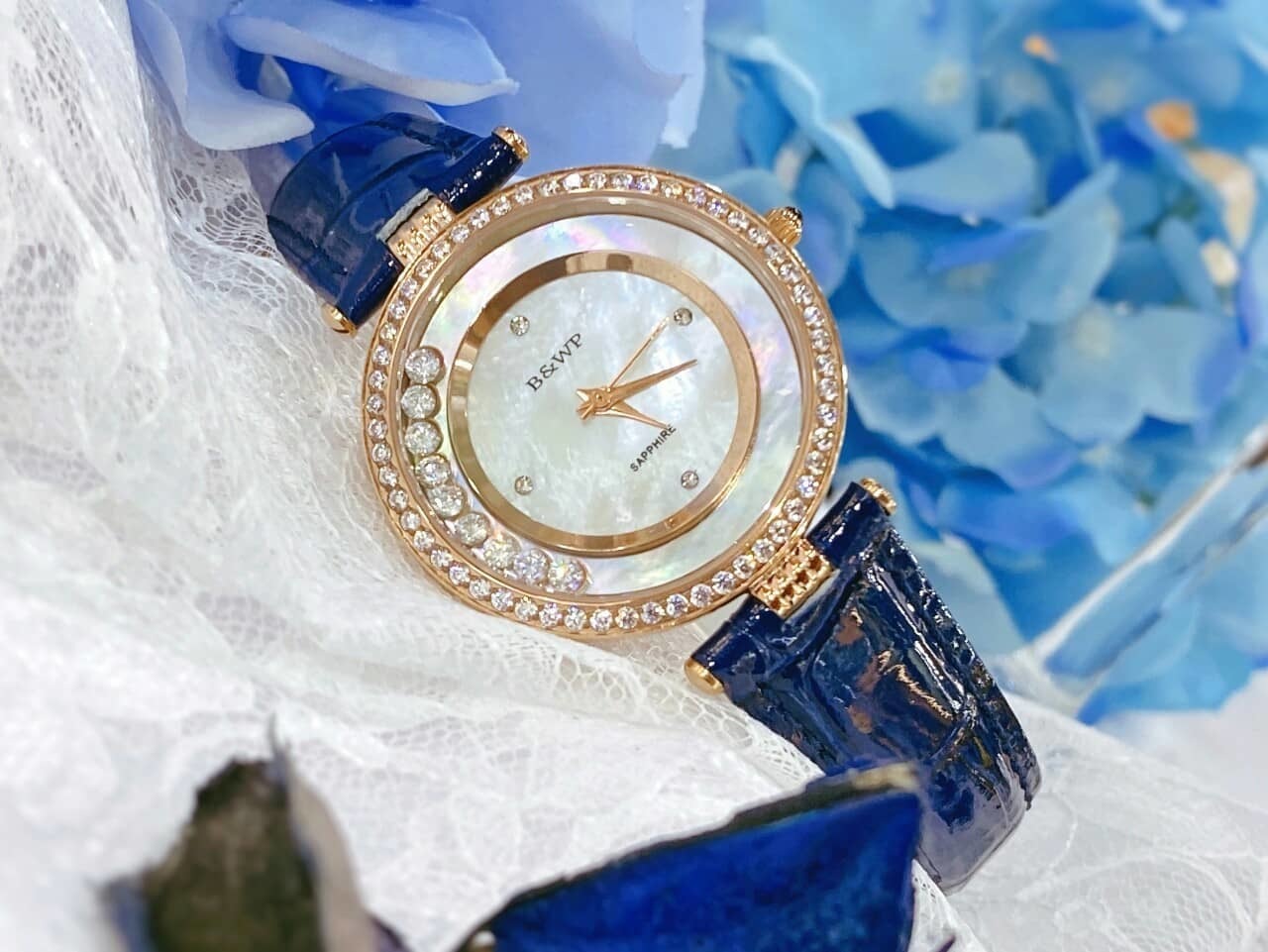 【B&WP】快樂鑽系列 優雅質感藍色皮帶女錶 BWP61253AARGB 32mm 現代鐘錶