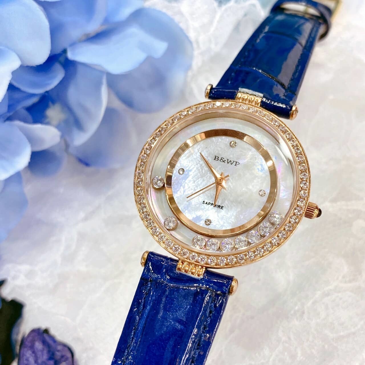 【B&WP】快樂鑽系列 優雅質感藍色皮帶女錶 BWP61253AARGB 32mm 現代鐘錶