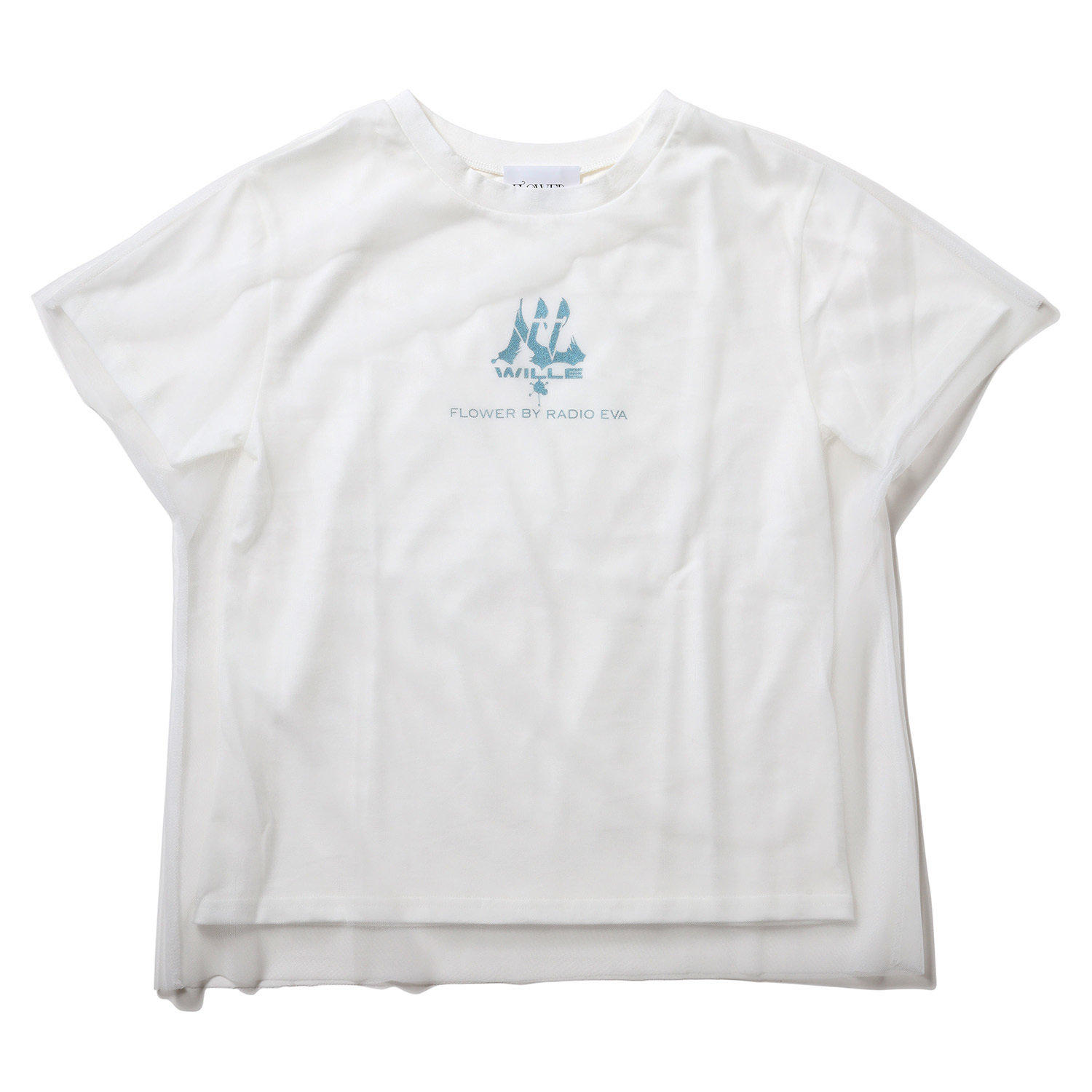 【FLOWER by RADIO EVA 025】EVANGELION Tulle T-Shirt/WHITE