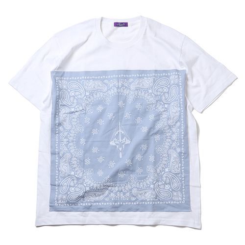 RADIO EVA 771 EVA-01 PAISLEYS BANDANA T-Shirt/WHITE×BLUE（T-Shirt）