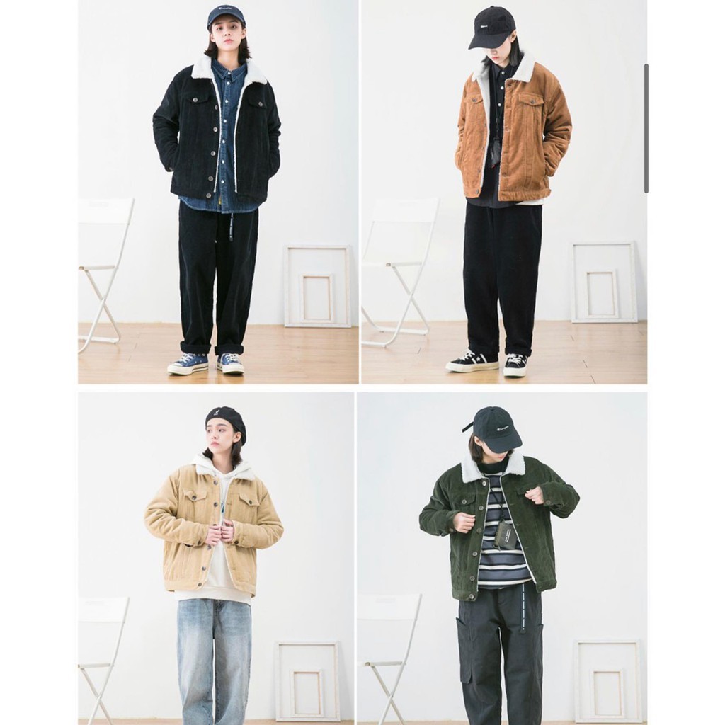 自訂款 復古羊羔毛燈芯絨外套 四色