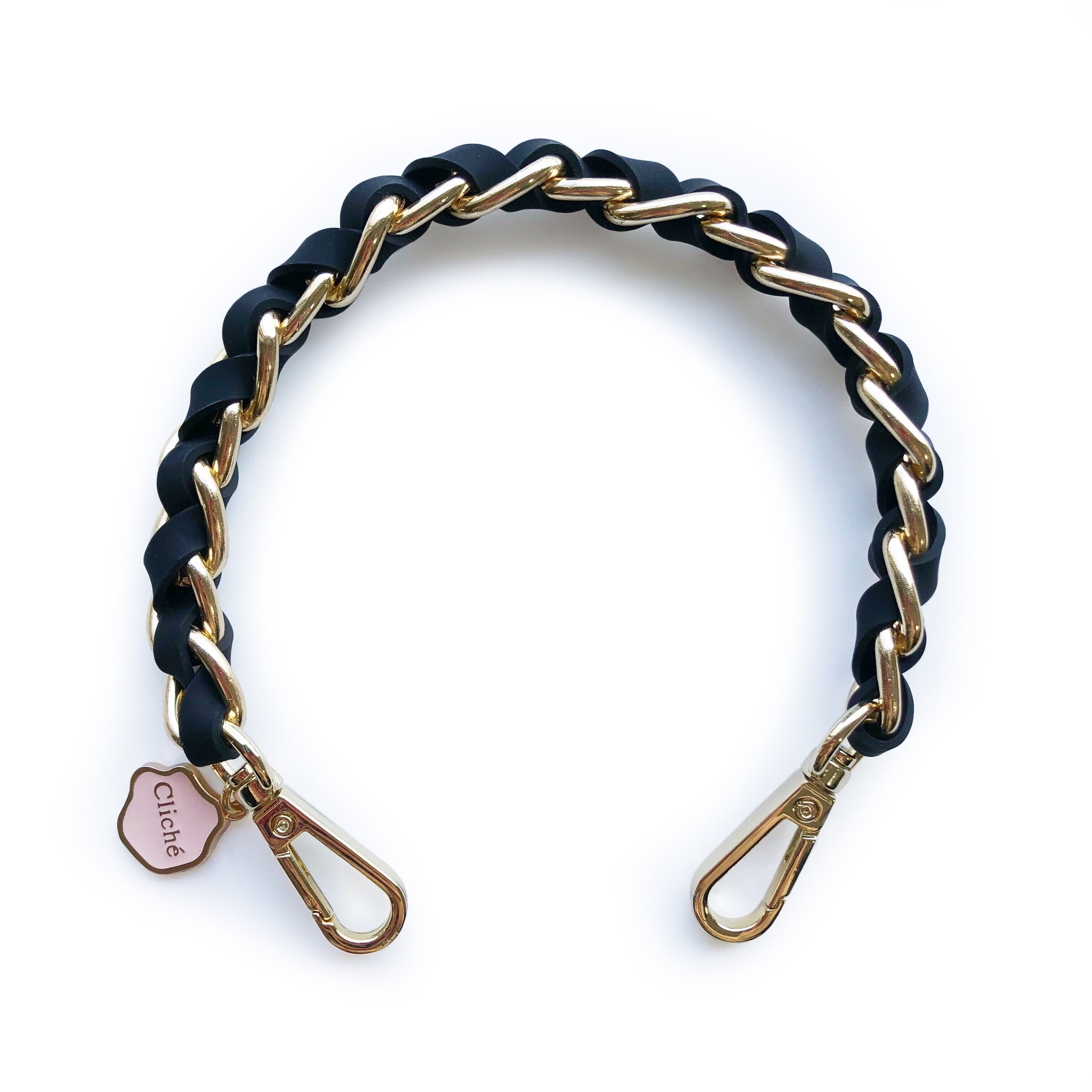 Candies 金屬矽膠短鍊(黑)-27公分