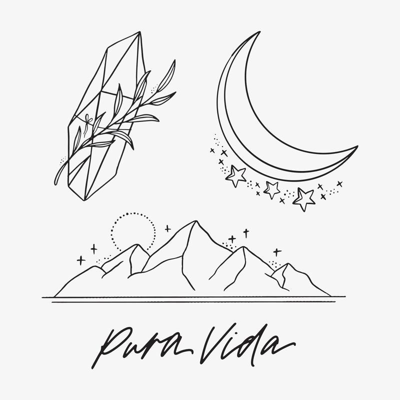 Pura Vida | 山峰刺青/紋身貼紙 PEAK