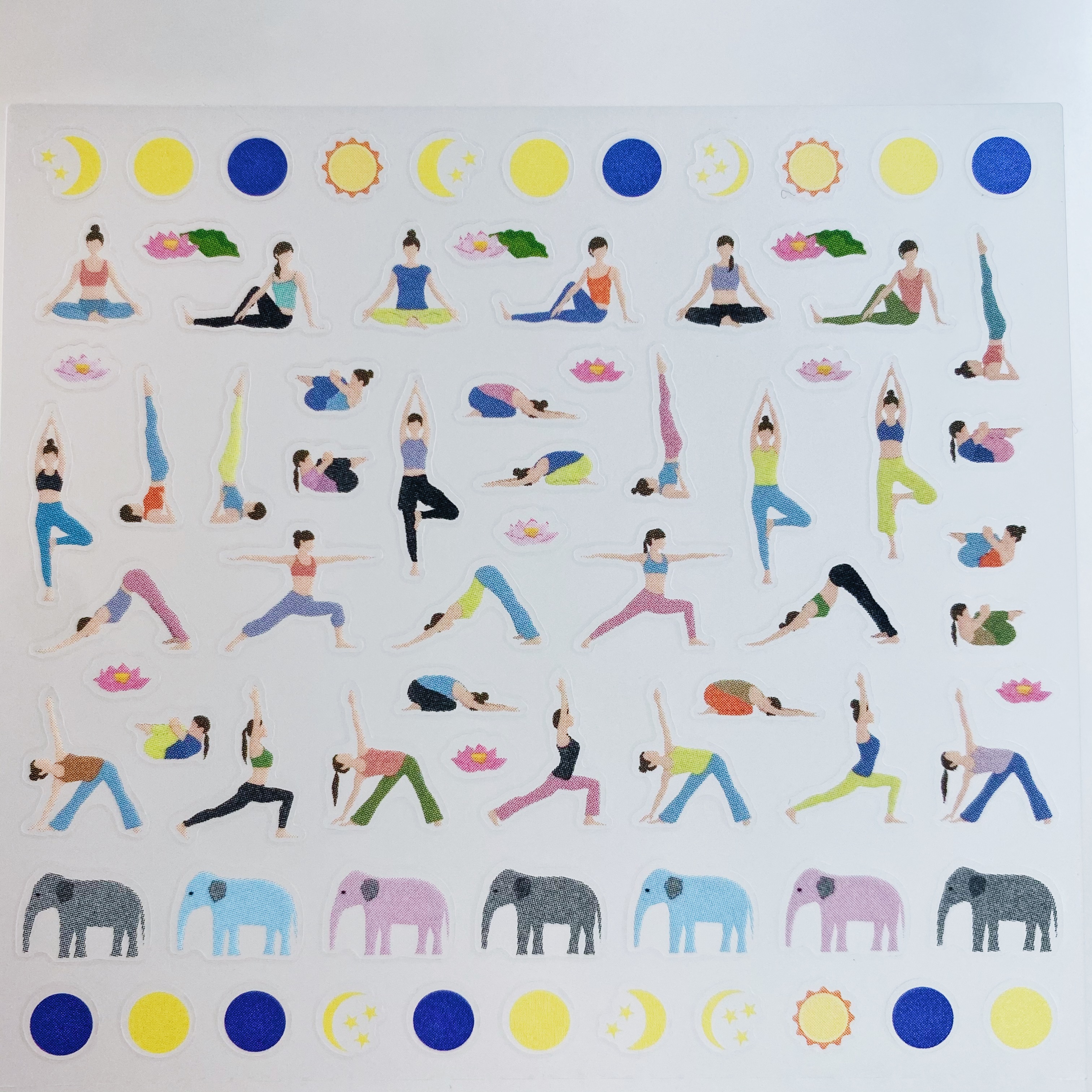 MIDORI 瑜珈款 手帳專用貼紙 透明小貼紙