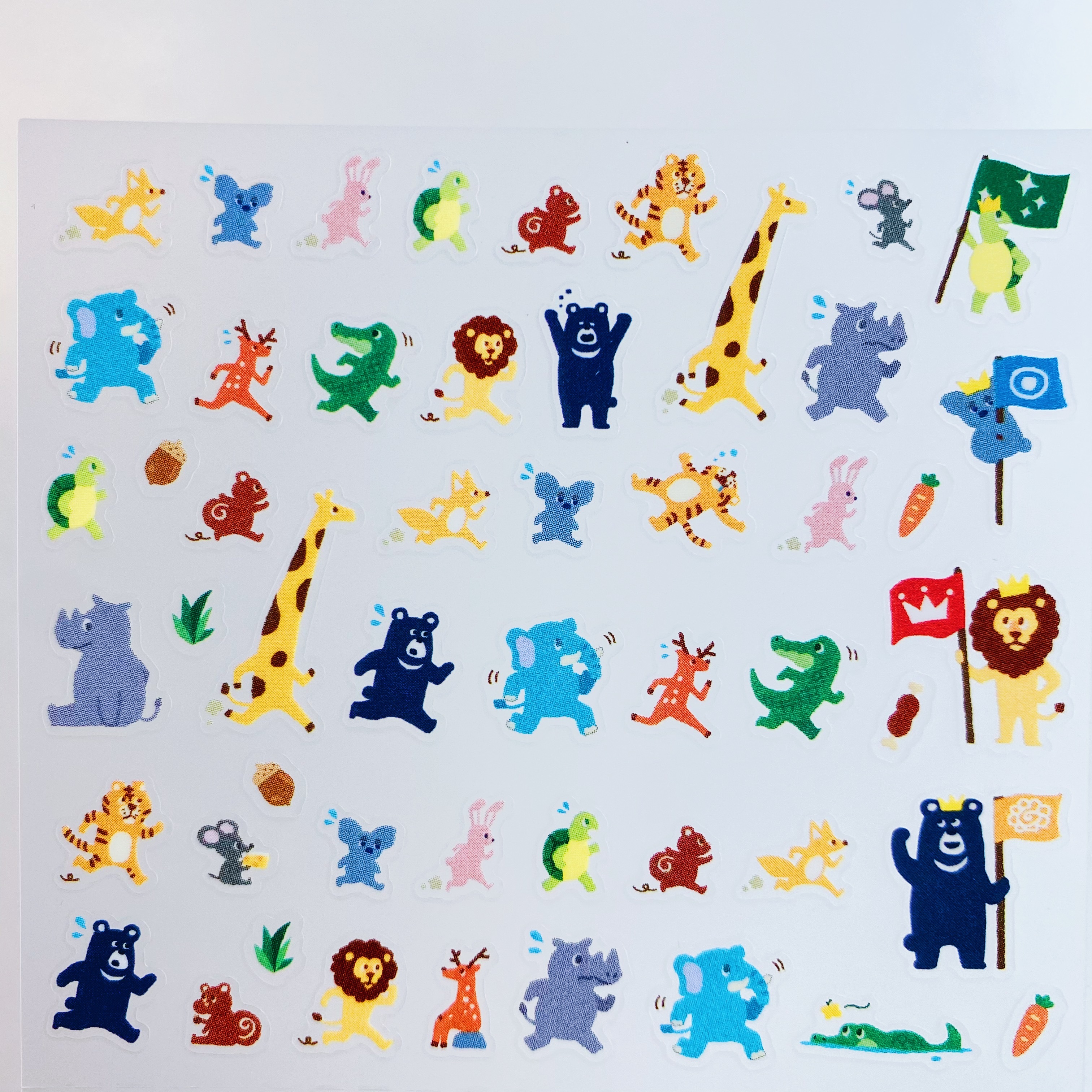 MIDORI 動物們 手帳專用貼紙 透明小貼紙