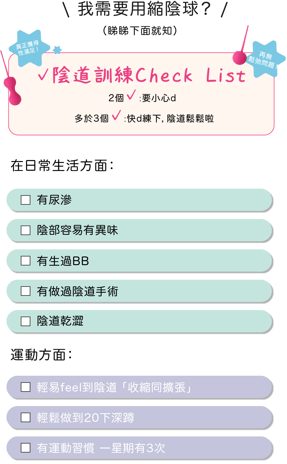 我需要縮陰球嗎？