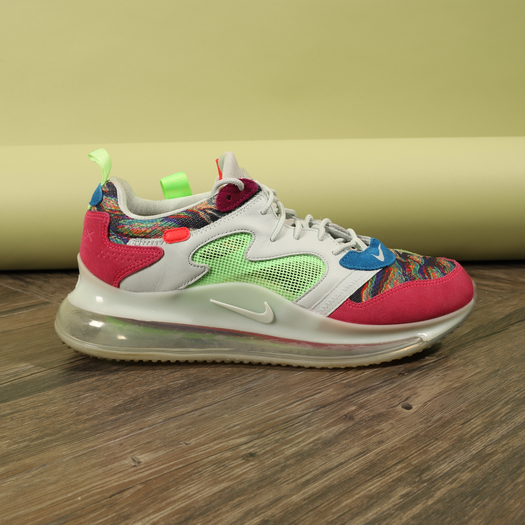 二手 US12/30CM NIKE AIR MAX 720 OBJ 彩虹 全氣墊 聯名款 慢跑鞋 周杰倫【CK2531-900】