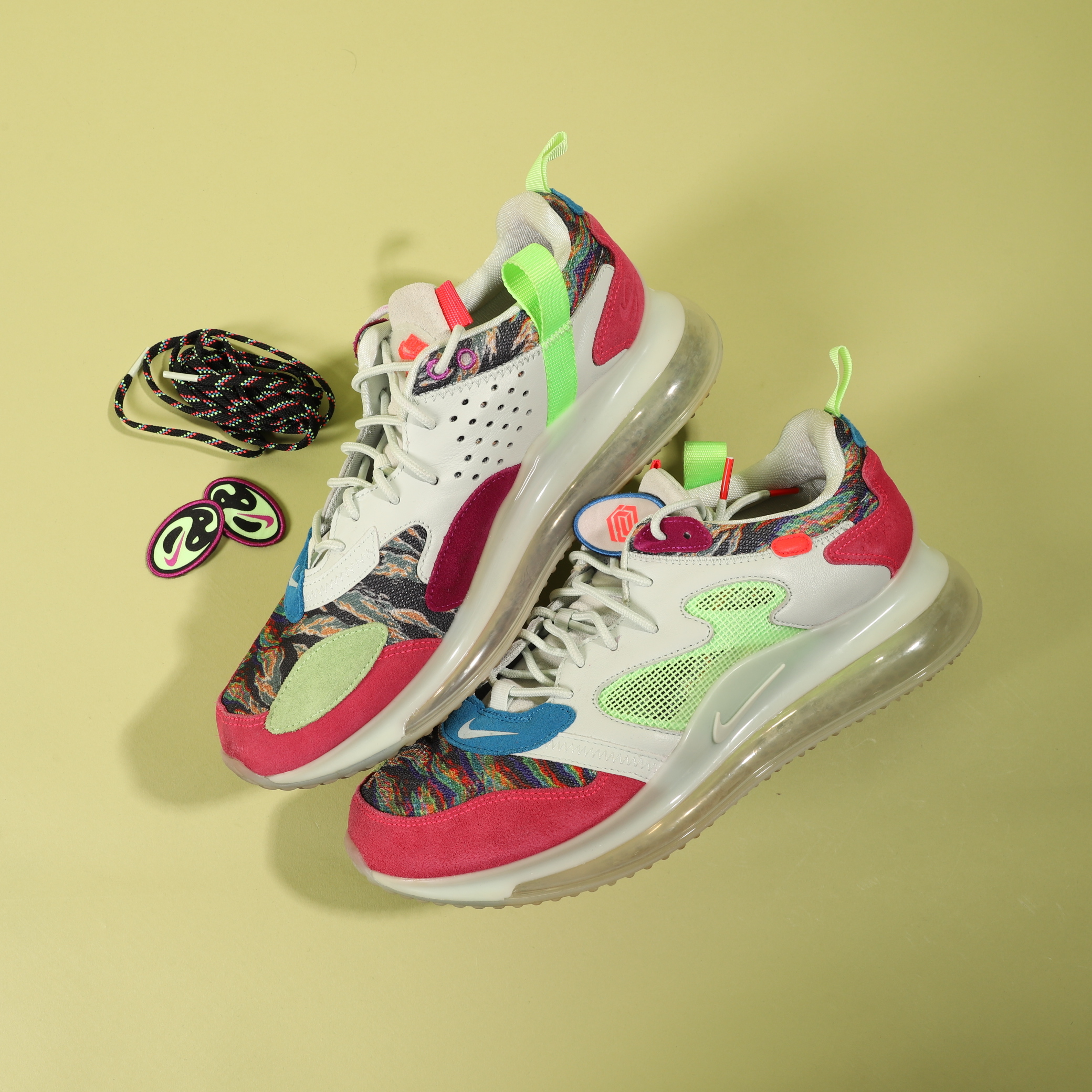 二手 US12/30CM NIKE AIR MAX 720 OBJ 彩虹 全氣墊 聯名款 慢跑鞋 周杰倫【CK2531-900】