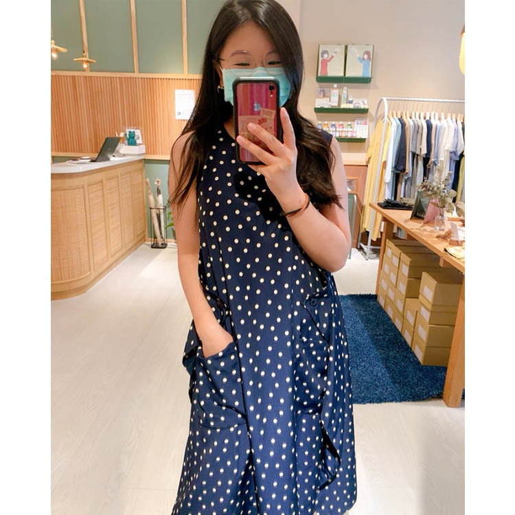 夢遊日記無袖洋裝-夜眠