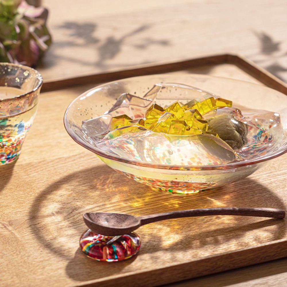 ADERIA 津輕金彩 HANABI 花火 淺碗