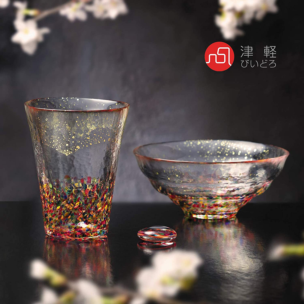 Tsugaru Vidro High Glass Cup Firework Paint｜ADERIA