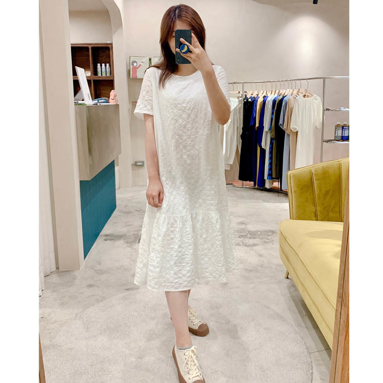 浪漫生活波海洋裝-桔梗花