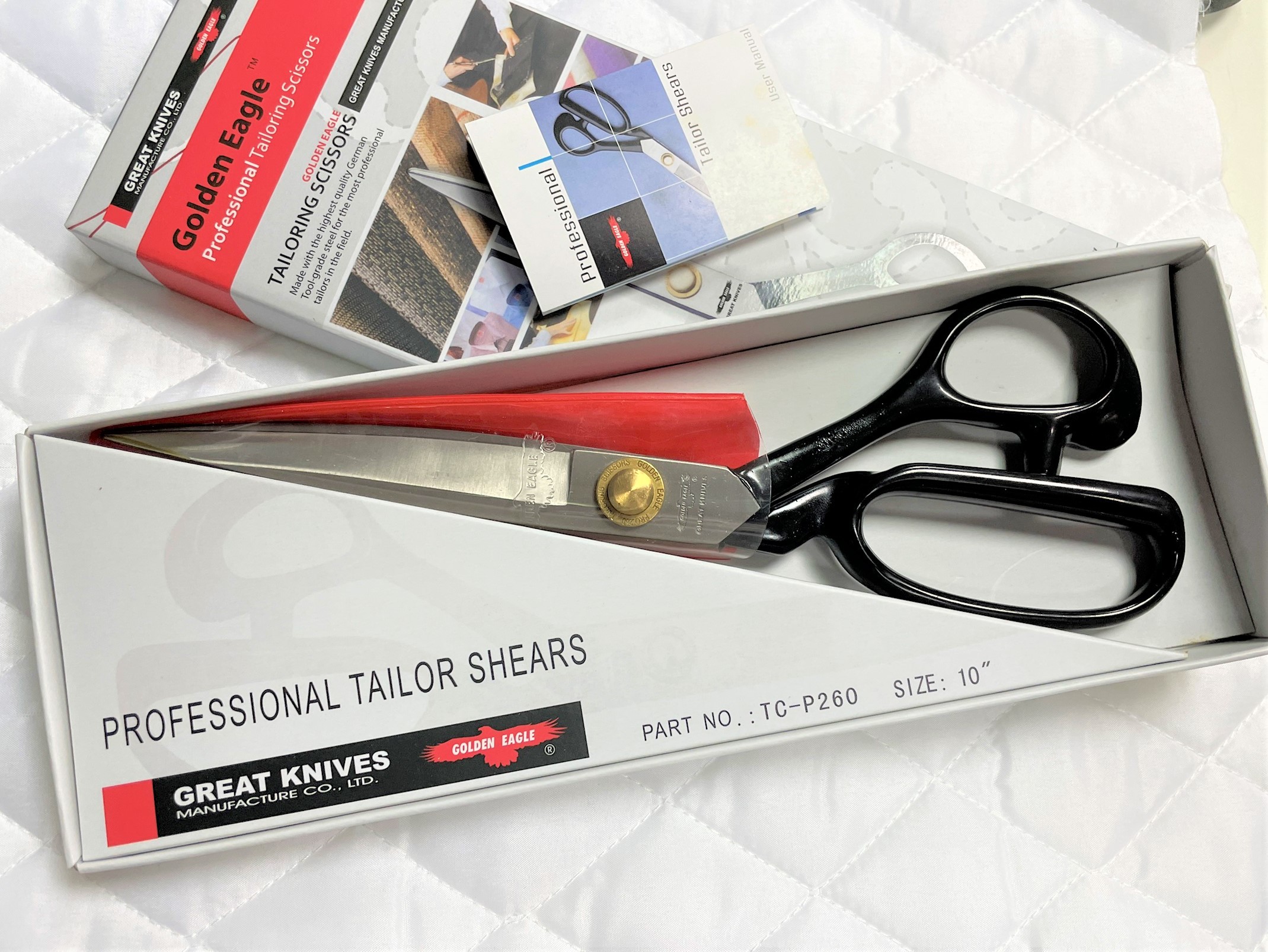 SED鴿子:GOLDEN EAGLE 老鷹牌 10 * 吋 鋼之布剪 剪刀