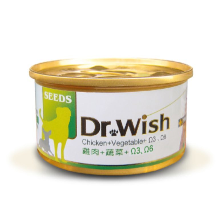 Seeds-Dr Wish Chicken with Veggies Omega 3&6 Dog Can 85g