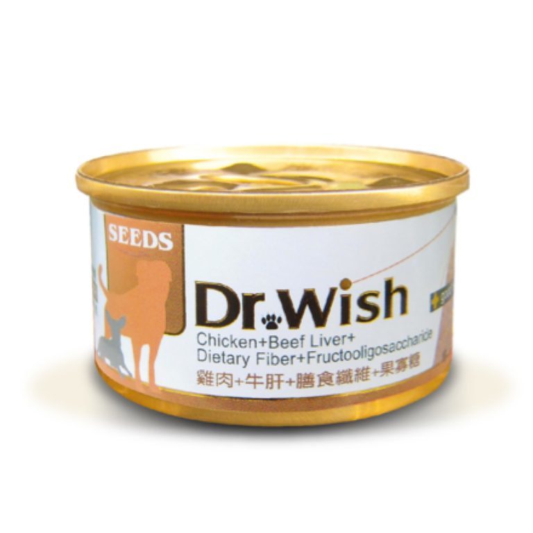 Seeds-Dr Wish Chicken Beef Liver Dietary Fiber with Fructooligosaccharide Dog Can 85g