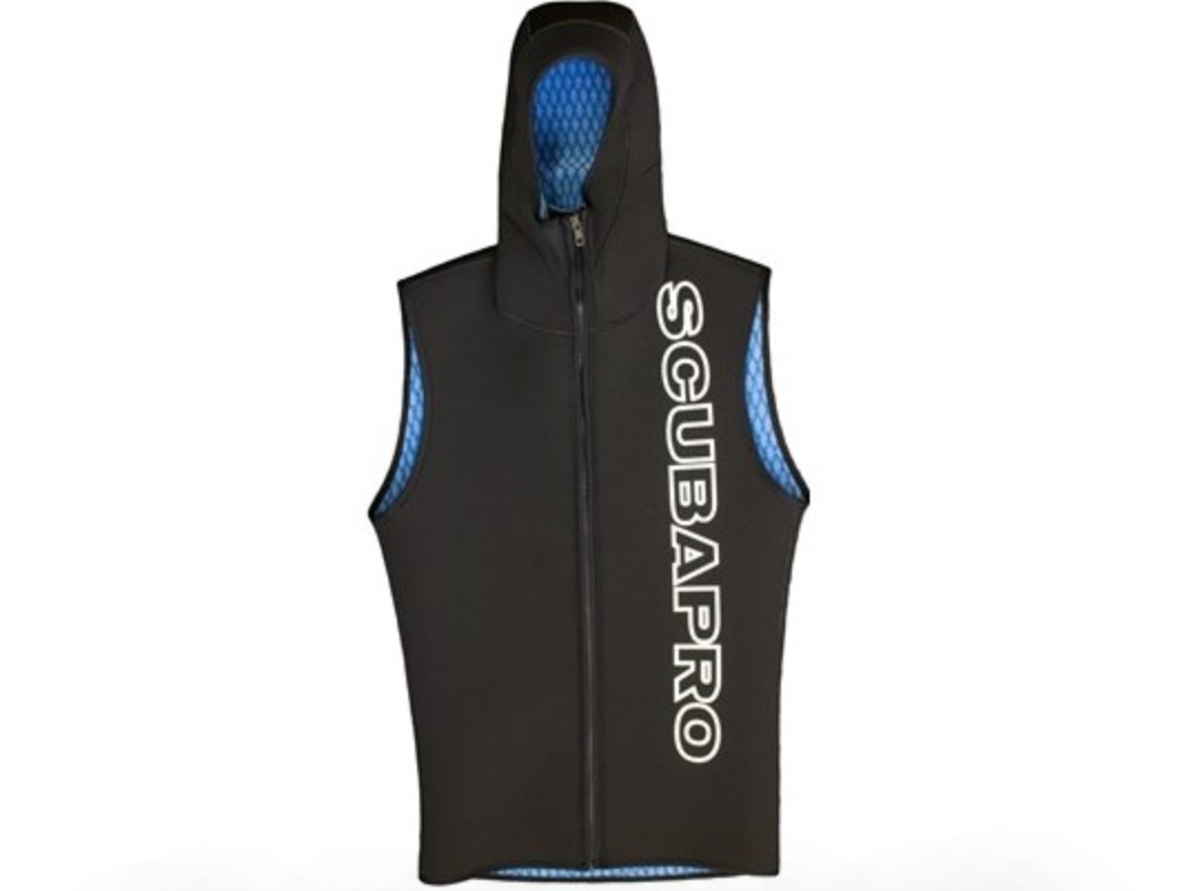 ★SCUBAPRO EVERFLEX 3mm 男款連帽防寒拉鍊背心70.018