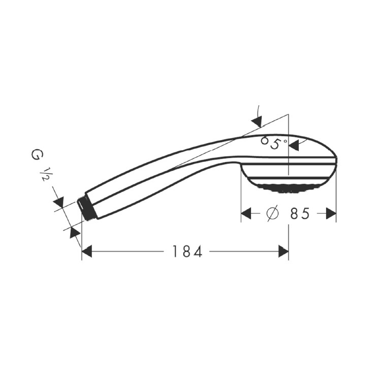 hansgrohe Croma 85 Mono 28585, -000 Hand Shower 1jet
