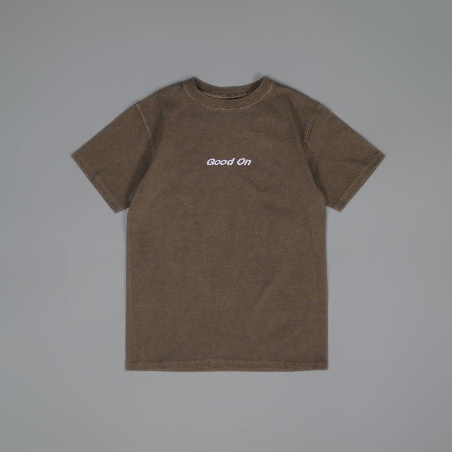 GOOD ON Logo EMB. Tee (Pigment Dye) ╭ 3色 ╮