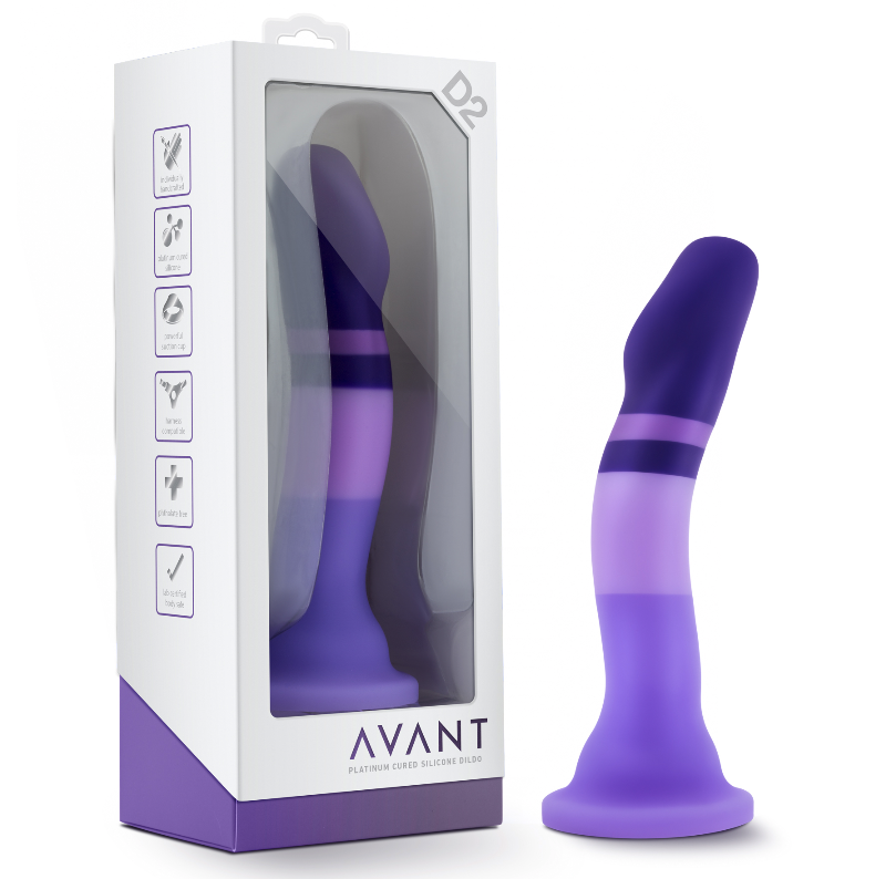 〔美國品牌〕Avant D2 Purple Rain 人手製 矽膠吸盤G點按摩棒