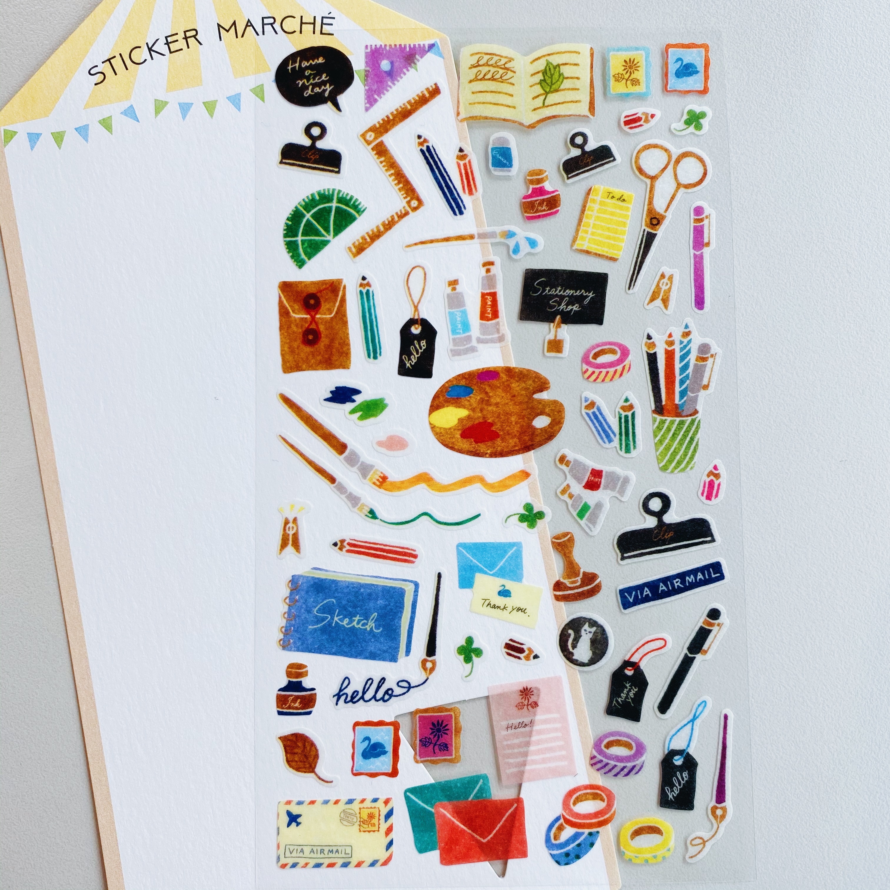 MIDORI 文具 水彩和紙貼紙