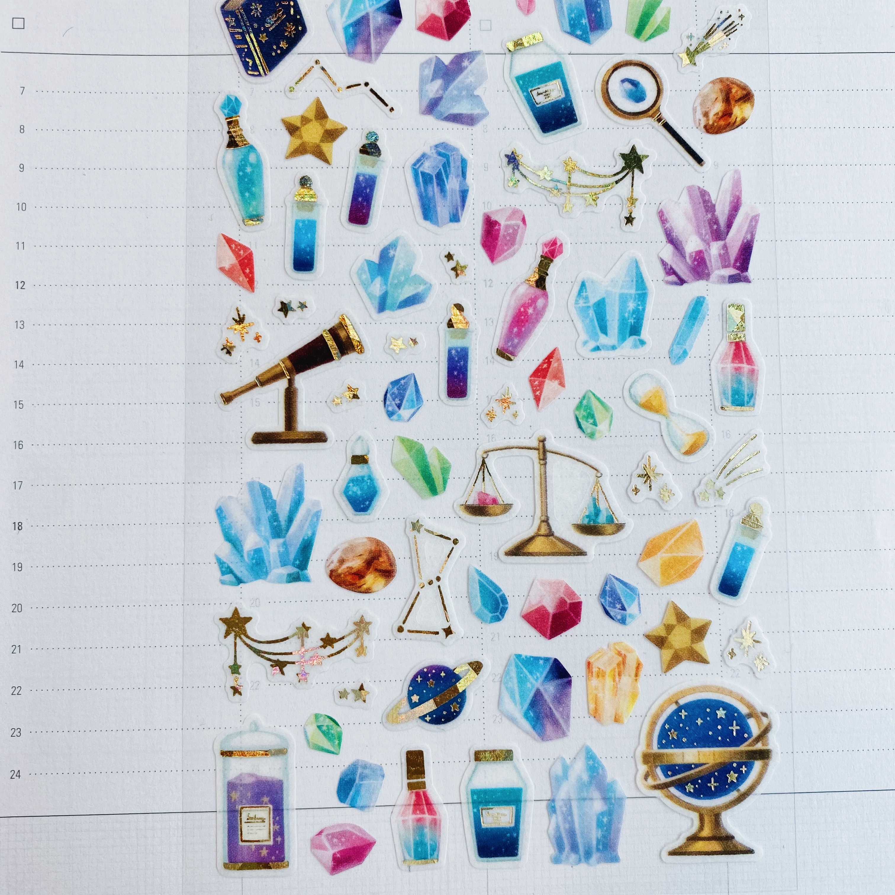 MIDORI 礦石 水彩和紙貼紙