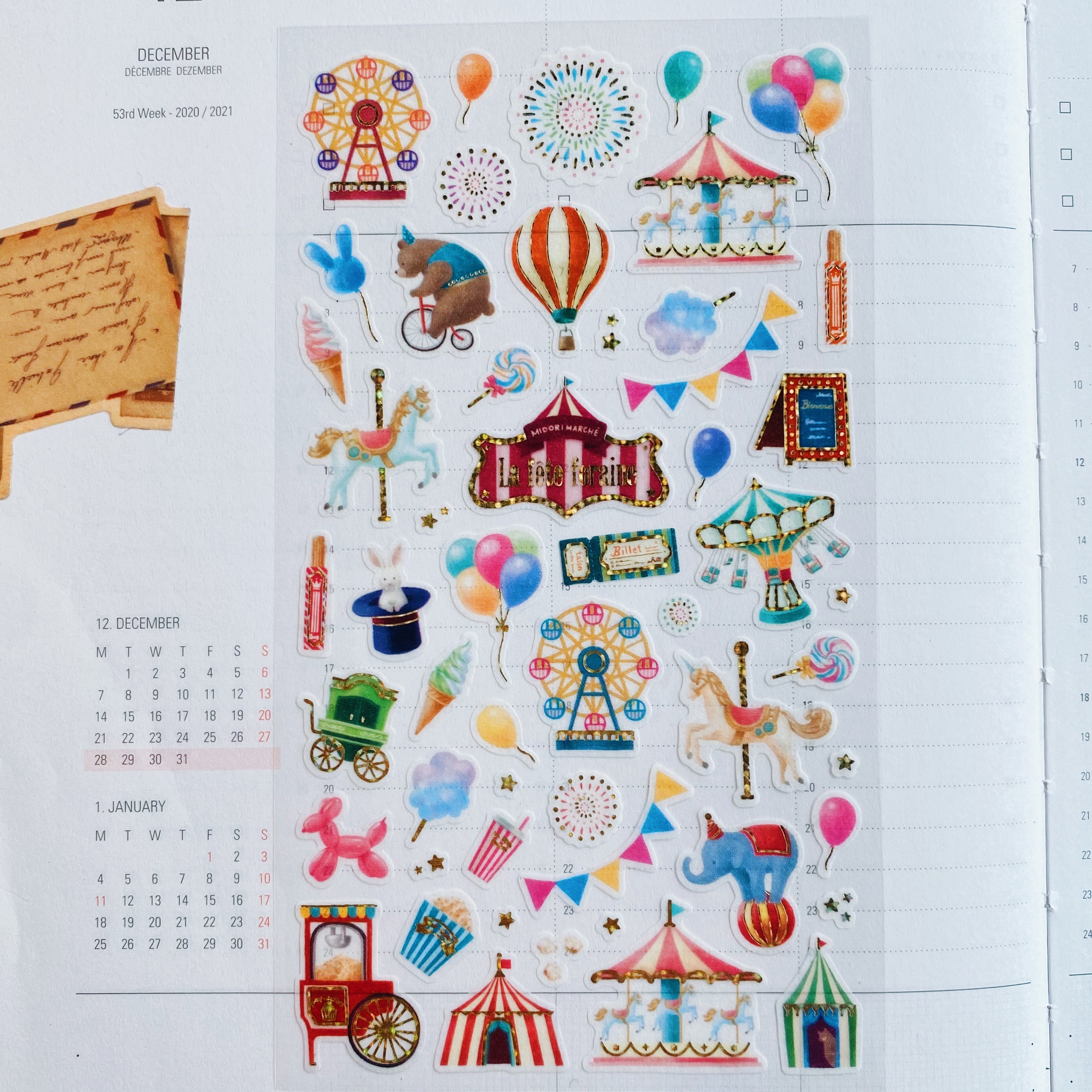 MIDORI 遊樂園 水彩和紙貼紙