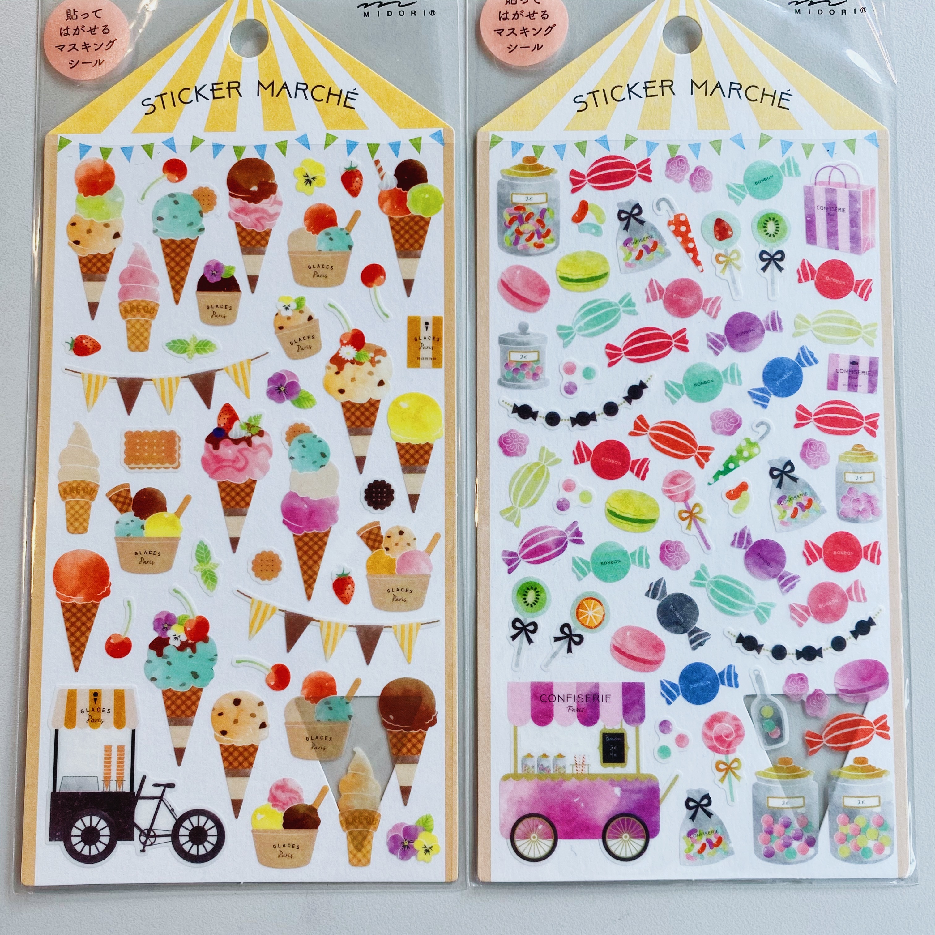 MIDORI 糖果 水彩和紙貼紙