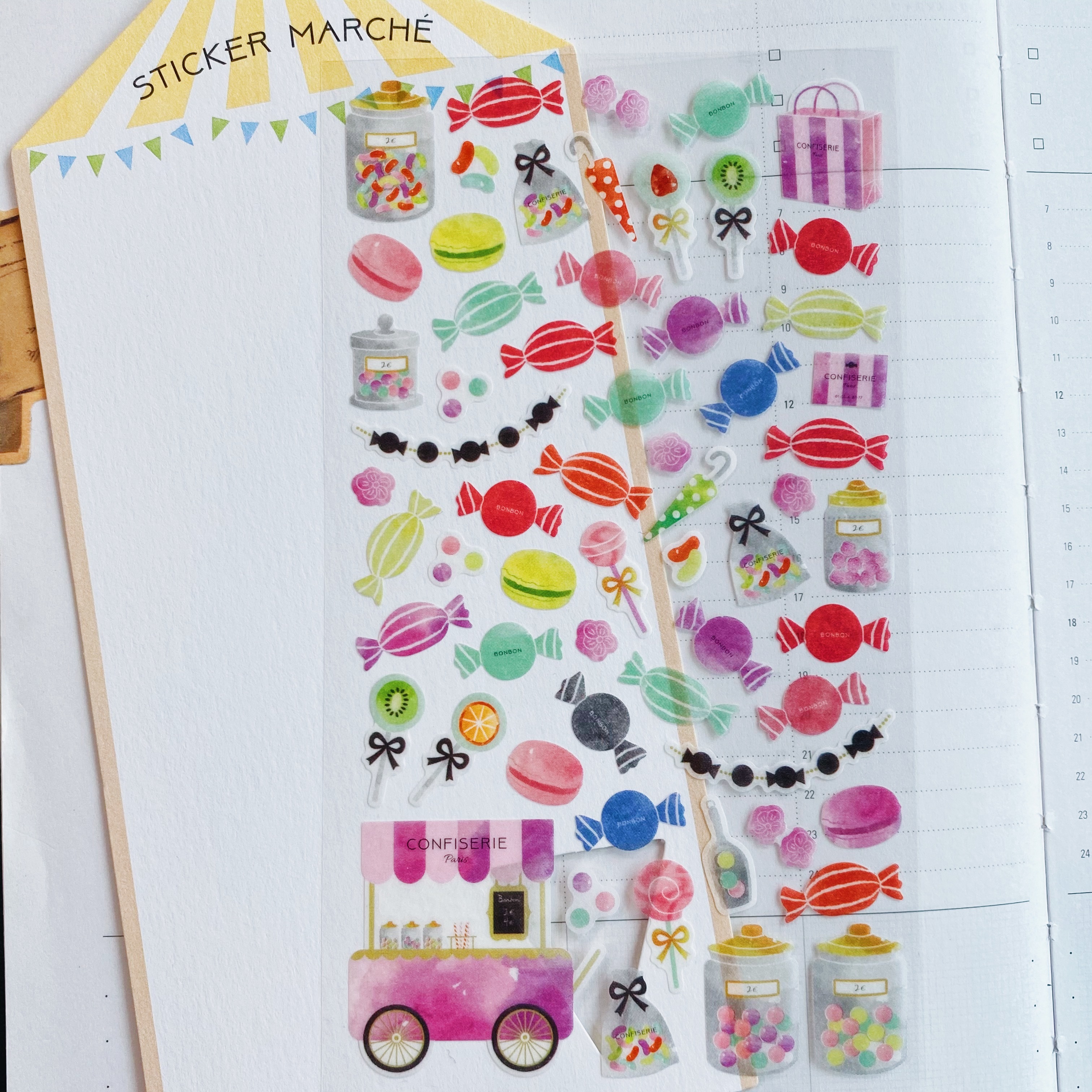 MIDORI 糖果 水彩和紙貼紙