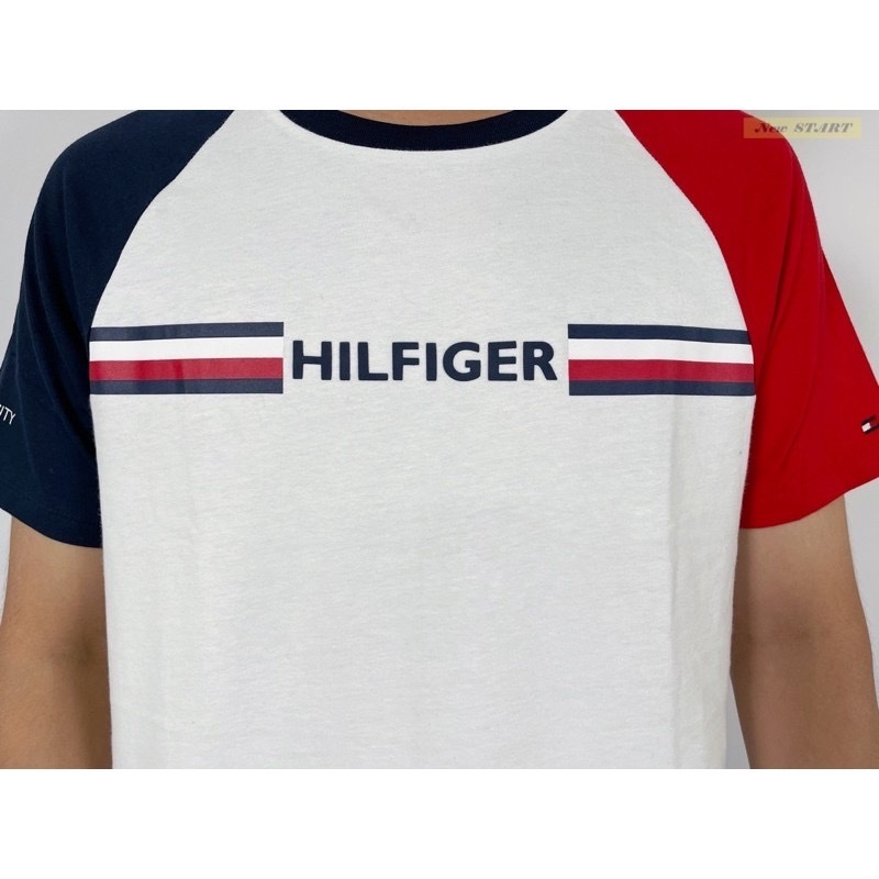 Tommy Hilfiger 雙色接袖 短袖T恤 短T
